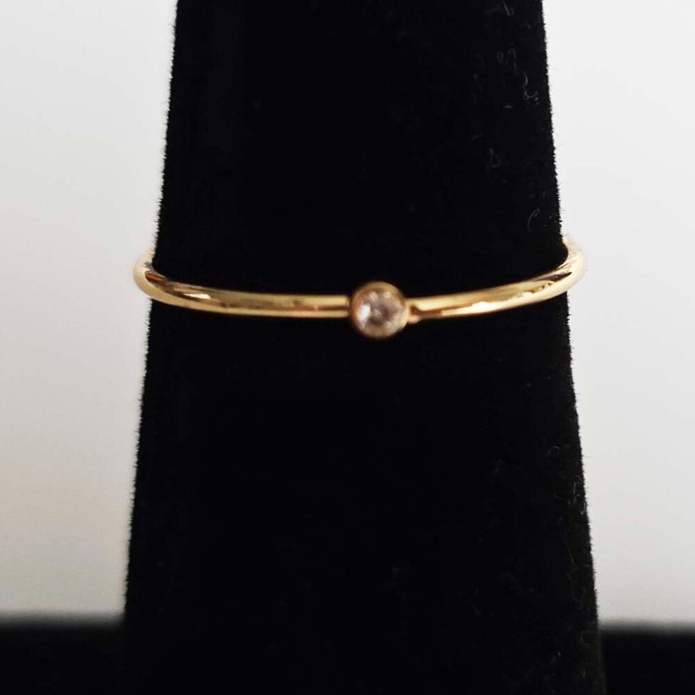 Crystal Gold-Plated Stackable Ring - image 4